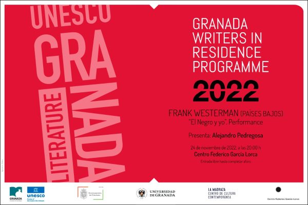 Cartel de la performance de Frank Westerman en Granada, Centro Federico García Lorca