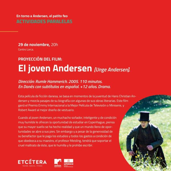 Proyección de la película El joven Andersen en el Centro Federico García Lorca