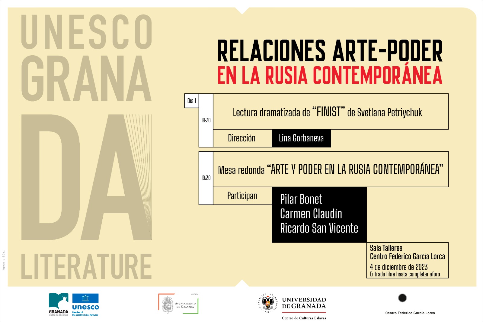 Cartel del ciclo Arte y poder en la Rusia contemporánea