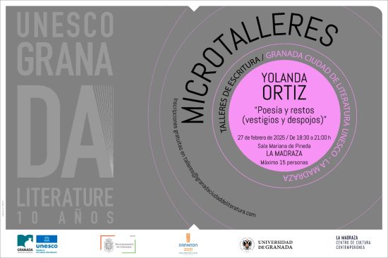 Cartel del microtaller de Yolanda Ortiz en la Madraza