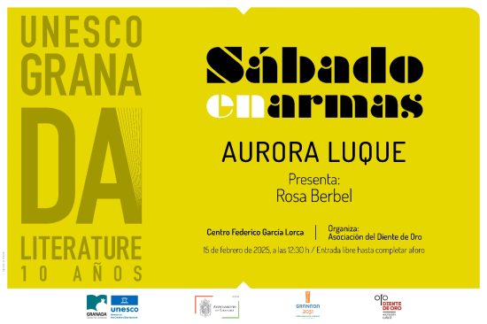 Aurora Luque en el ciclo poético Sábado en armas, 15 de febrero de 2025