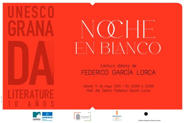 Cartel de la lectura abierta de FGL en la Noche en Blanco de Granada 2025