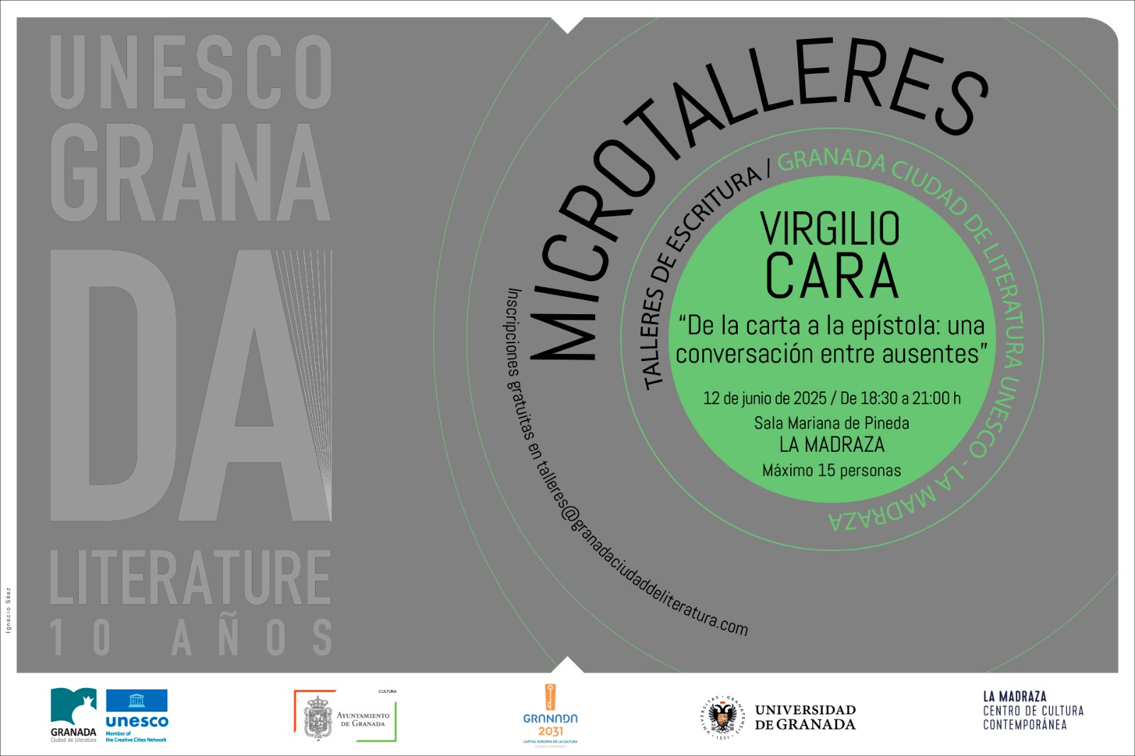 Cartel del microtaller de Virgilio Cara