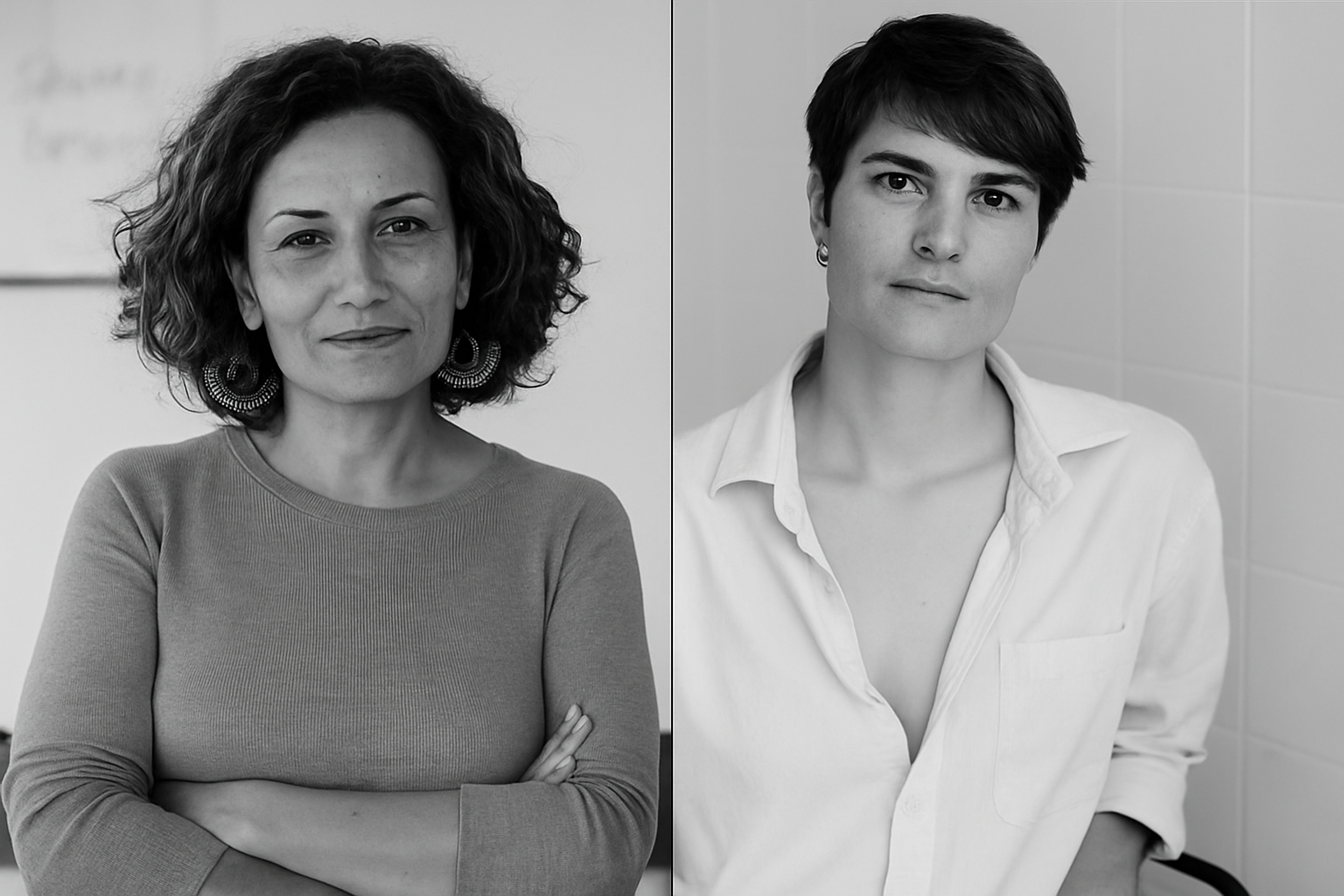 Fotografía combinada de Ahlam Bsharat y Nikki Dekker.