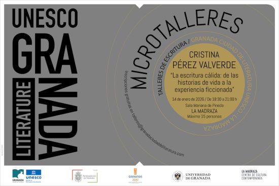Cartel del Microtaller de Cristina Pérez Valverde en la Madraza el 14 de enero de 2026