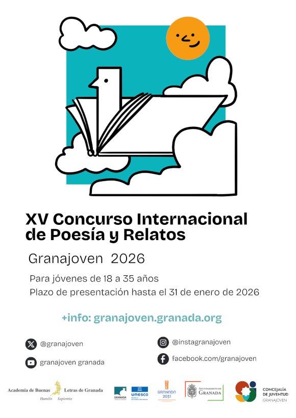 Cartel de la convocatoria del concurso liteerario granajoven 2026