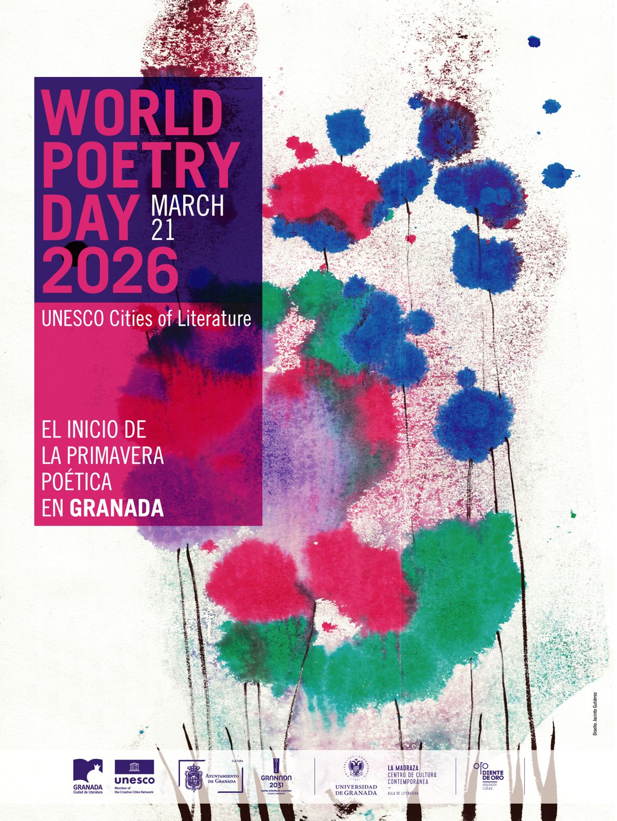 Cartel del Día Mundial de la Poesía 2026 en Granada